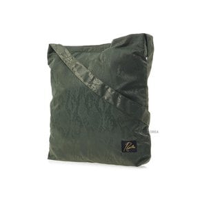 SS25 공용 파이썬 자카드 숄더백 QV058A OLIVE