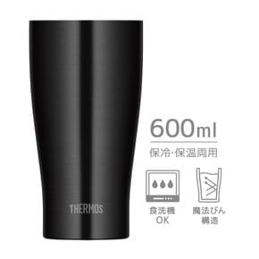 써모스 진공 단열 텀블러 600ml 블랙 식세기 대응 마법 병 구조 보온 보냉 JDY-600C BK