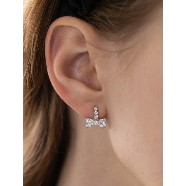 (실버925) 레디언스 리본 후프 귀걸이 EC3177