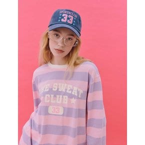 Striped Loose-fit T-shirt (PINK)