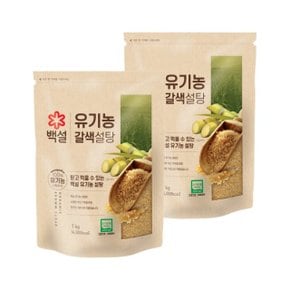 백설 유기농 갈색설탕 1kg x2개