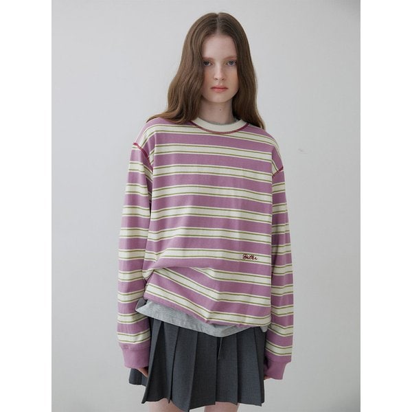 Stripe raglan sleeve MTM [KNSS06TS17]_Purple