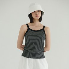 [20% 할인가 판매] Stripe Rib Sleeveless (Black)