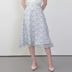 [헤베 레이어드 스커트_화이트 플라워]Hebe Layered Skirt_White Flower