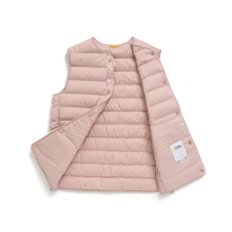 K234UDV020 라운드넥 경량 덕 다운 베스트 ASHPINK