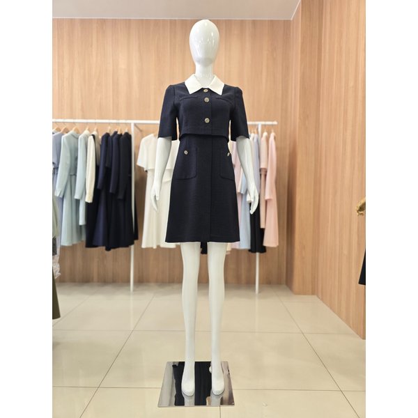 [여주점] [라인]카라배색 미니 원피스NCOPOF7000
