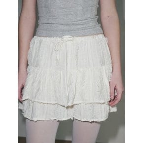 [리퍼브] VINTAGE FRILL SKIRT, CREAM