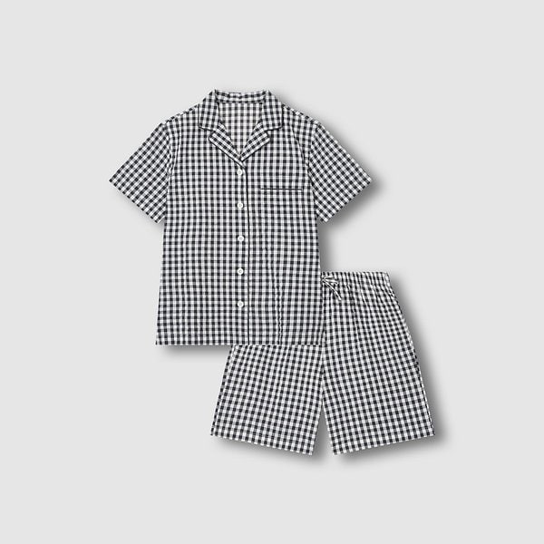 여 시어서커 5부 파자마 세트 J2162010750BD