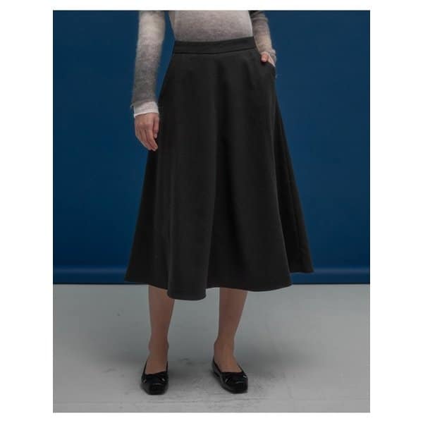 절개 A라인 롱 스커트-L1G41WSK030