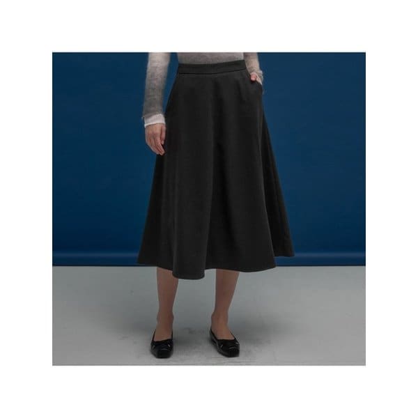 절개 A라인 롱 스커트-L1G41WSK030