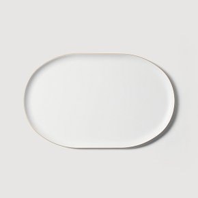 홈카페 타원형 쟁반 40x25cm 화이트 J70N903155400