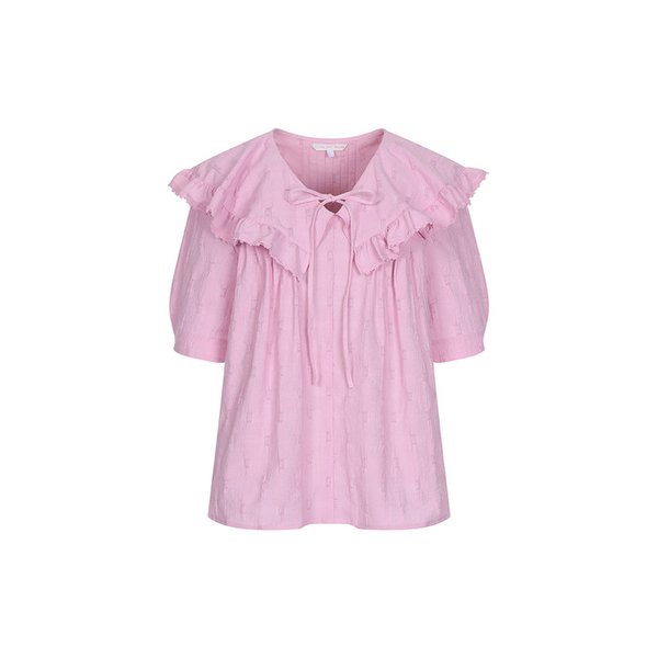 러플 카라 자수 블라우스 OW5XB4160