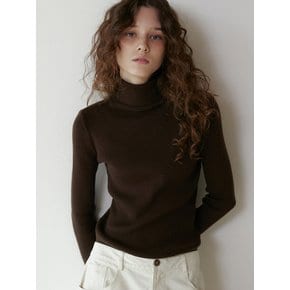 Soft Knit Turtleneck (Brown)