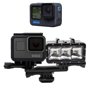 GOPRO10 호환 듀얼 어댑터 LED 조명 마이크 고프로10_W97D220