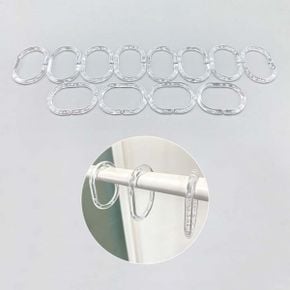 커튼 투명 고리 링 걸이 12개입 커튼고리 집게 클립 부자재