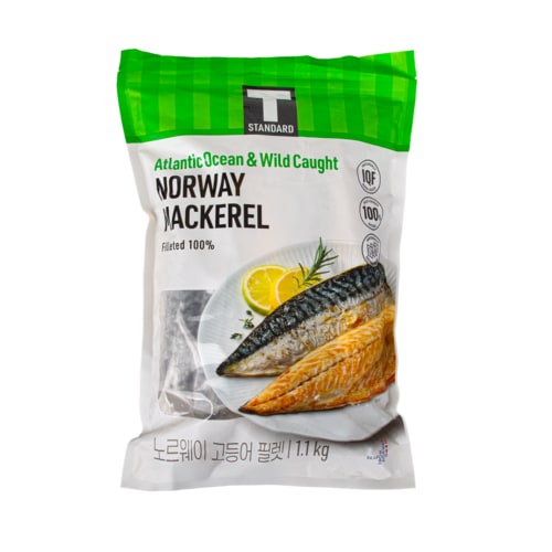 [냉동] T STANDARD 노르웨이 고등어 필렛 (1.1kg/팩)