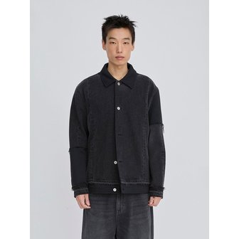 래코드 Upside Down Denim Trucker Jacket RKJAS26601BKX