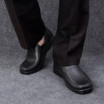  [옷자락] 남성용 블랙 브라운 스티치 논슬립 슬립온 구두