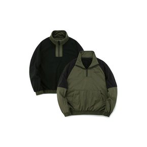 FLEECE TECH REVERSIBLE ANORAK JACKET 다크카키