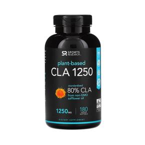 스포츠리서치 비건 CLA 1250mg 180소프트젤 공액 리놀레산 홍화유