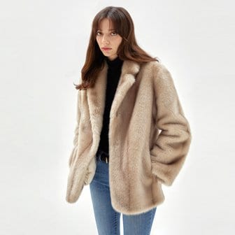 HAVELESS JENNIE ECO FUR MUSTANG JACKET BEIGE