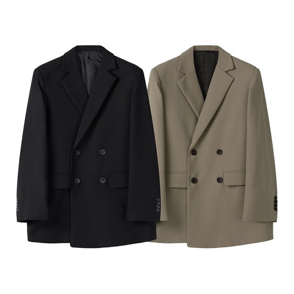 남자 빅 시그니처 더블 블레이저 자켓 ET-JK-Q013-검정