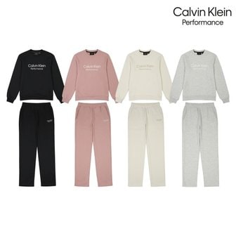 Calvin Klein [캘빈클라인 퍼포먼스] 24SS 베이직 맨투맨 셋업 여성 4컬러 택1 A