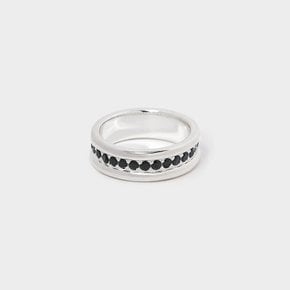 pave black spinel ring