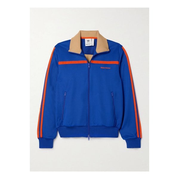 웨일스 보너 자수 스트라이프  테크 저지 트랙 재킷 블루 1647597333896468