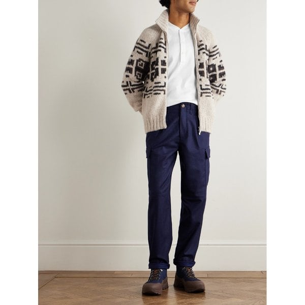 브루넬로쿠치넬리 슬림핏 코튼 저지 헨리넥 티셔츠 46376663162902665