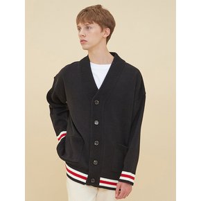 THREE LINE HEM AND CUFFS CARDIGAN_BLACK