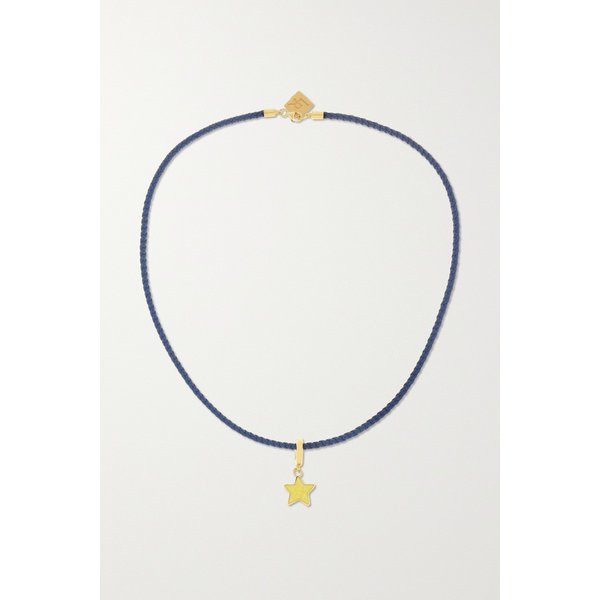 로렌 루빈스키 14-karat Gold, Enamel And Leather Necklace 베이지 1647597283810790