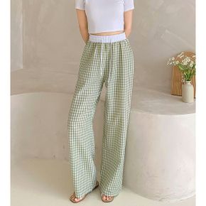 버블 체크 와이드 팬츠 3color 밴딩 바지 데일리 팬츠 홈웨어 파지마_P392880325