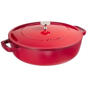 staub [ 26cm ] IH Braiser 40506-544 스토우브 블레이저 소테빵 체리 큰 양손 주물 할로우 냄비