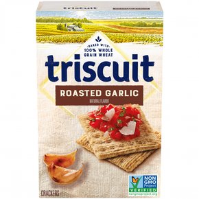 TriskewTriscuit  Triscuit  구운  마늘  통곡물  밀  크래커  241.0g