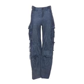 [해외배송] 24 S/S 살바토르 산토로 레더 카고 팬츠 46050-D/NIVDENIM B0011107008