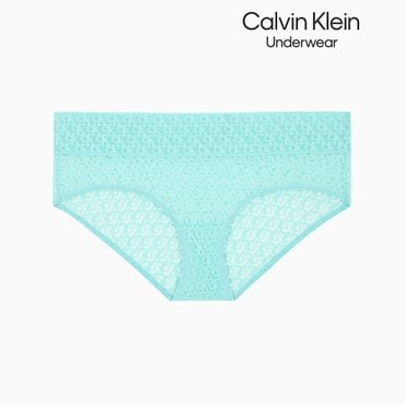 Calvin Klein Underwear 여성 로고 레이스 트림 힙스터 (QD5285-VOG)