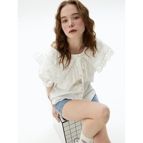 Collar Lace Blouse (Ivory)