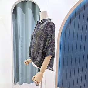체크무늬 앞뒤언발 블라우스 SG09BL530