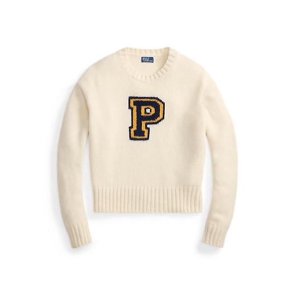 여성 P 로고 울 블렌드 크루넥 스웨터(WMPOSWENC021295101)