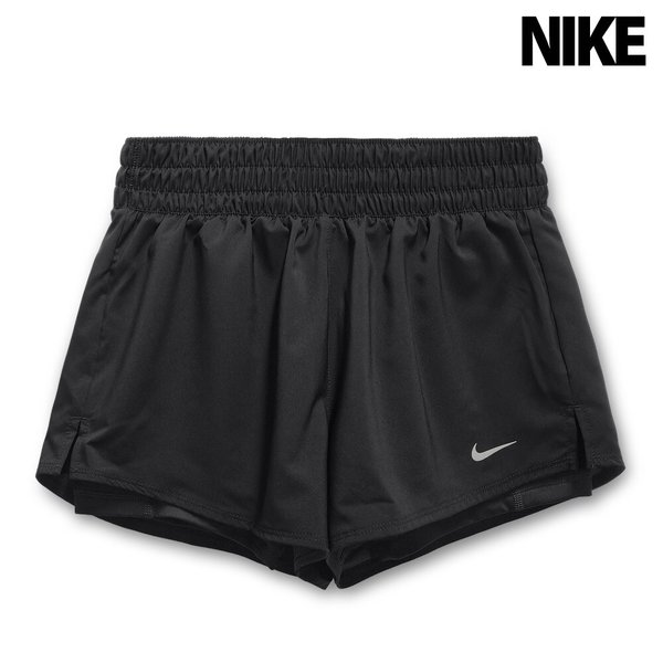 여성 드라이핏 원 하이라이즈 투인원 쇼츠 3인치 블랙 DX6016-010