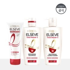 [SSG 단독구성]로레알파리 토탈리페어5 샴푸 410ml+컨디셔너410ml+인스턴트 미라클 헤어팩170ml