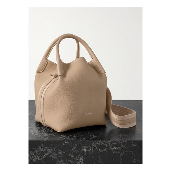 베일 캔버스 트리밍 텍스처 가죽 토트 베이지 46376663162893142