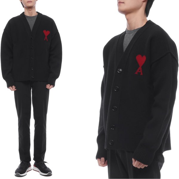 [부산점] 25FW 남성 하트 로고 울 가디건 (UKC367 018 009 M 25F)