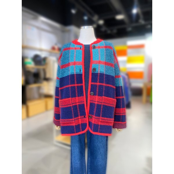 [여주점] 체크자카드니트가디건 (BAKCA8561)