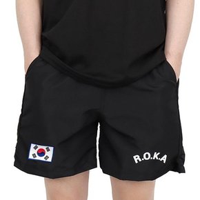 [군헌터] ROKA 로카 태극기 스포츠 반바지 검정 바지