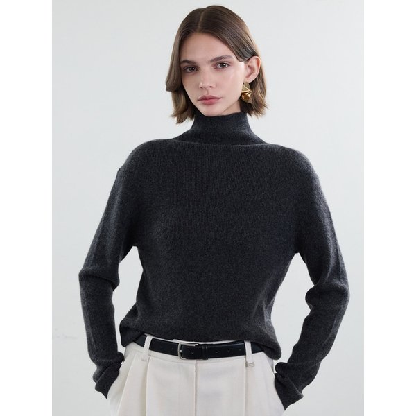 캐시미어100 터틀넥 니트