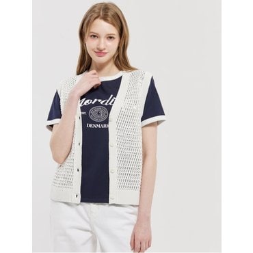노르디스크 그래픽 링거 반팔 티셔츠W OWM25258N4