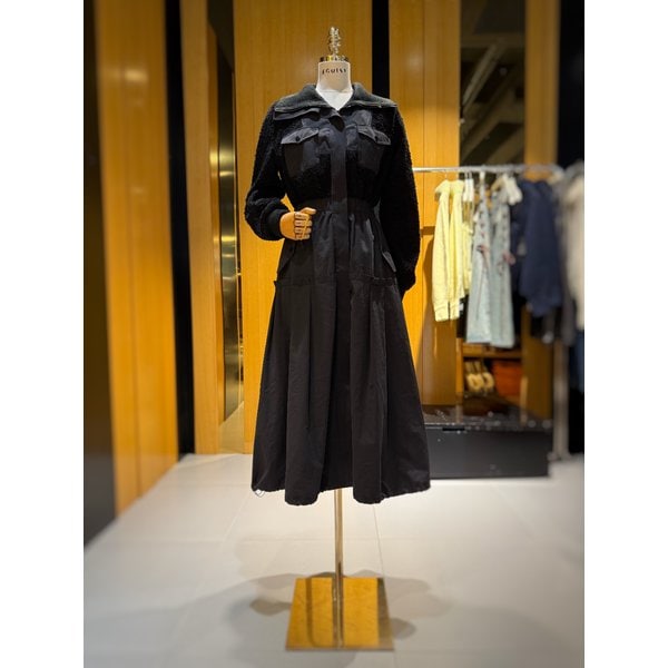 [시흥점] 여성 빅 카라 허리 밴딩 롱원피스(ER4WO563)