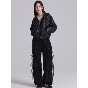 SUEDE PANTS IN BLACK (스웨이드 리본 바지)